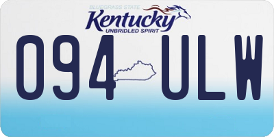 KY license plate 094ULW