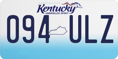 KY license plate 094ULZ