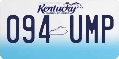 KY license plate 094UMP