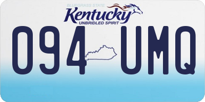 KY license plate 094UMQ