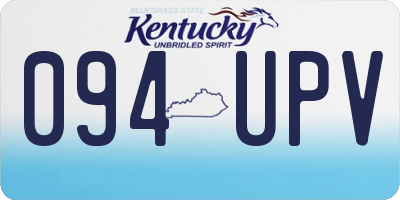 KY license plate 094UPV