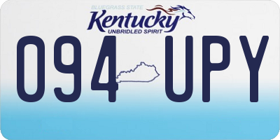 KY license plate 094UPY