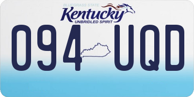 KY license plate 094UQD