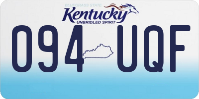 KY license plate 094UQF