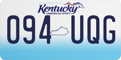 KY license plate 094UQG