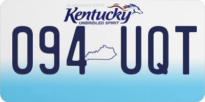 KY license plate 094UQT