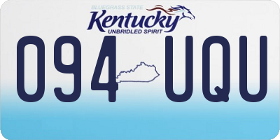 KY license plate 094UQU