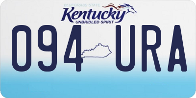 KY license plate 094URA