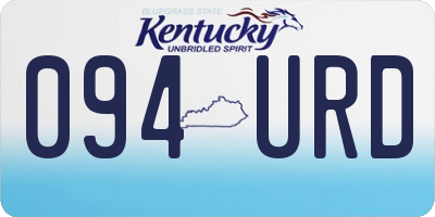 KY license plate 094URD