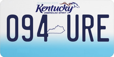 KY license plate 094URE