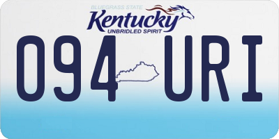 KY license plate 094URI