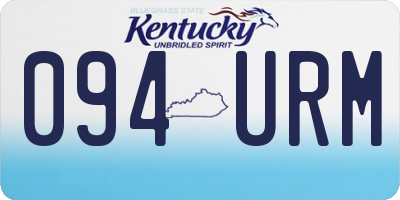 KY license plate 094URM