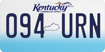KY license plate 094URN
