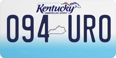 KY license plate 094URO