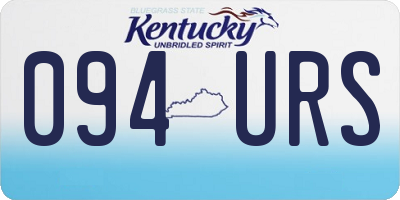 KY license plate 094URS