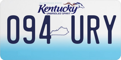 KY license plate 094URY