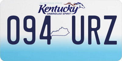 KY license plate 094URZ
