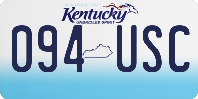 KY license plate 094USC