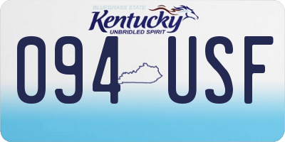 KY license plate 094USF