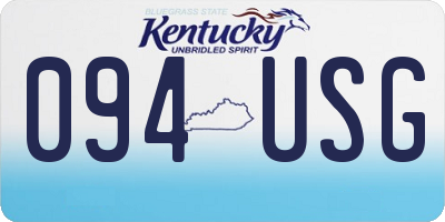 KY license plate 094USG