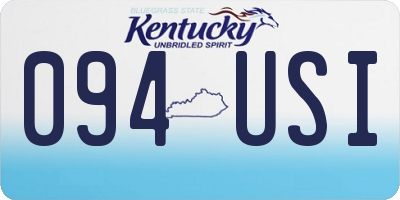 KY license plate 094USI