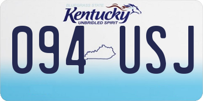 KY license plate 094USJ
