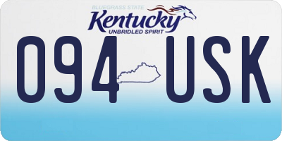 KY license plate 094USK