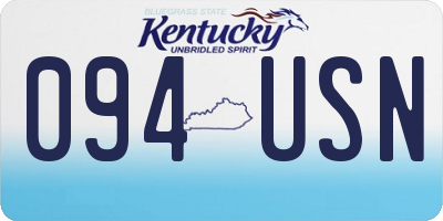 KY license plate 094USN