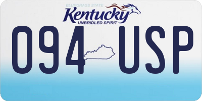 KY license plate 094USP