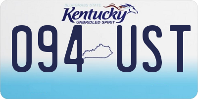 KY license plate 094UST