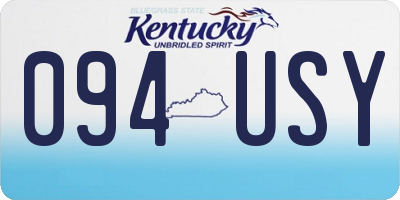 KY license plate 094USY