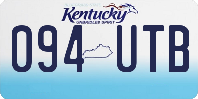 KY license plate 094UTB