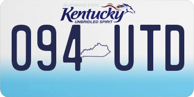 KY license plate 094UTD