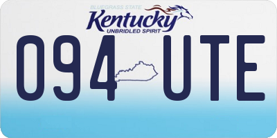 KY license plate 094UTE