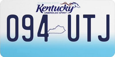 KY license plate 094UTJ