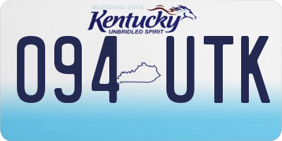 KY license plate 094UTK