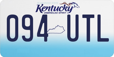 KY license plate 094UTL