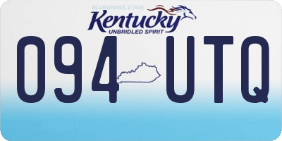 KY license plate 094UTQ