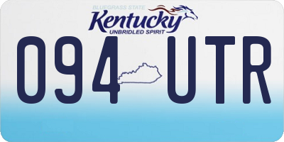 KY license plate 094UTR