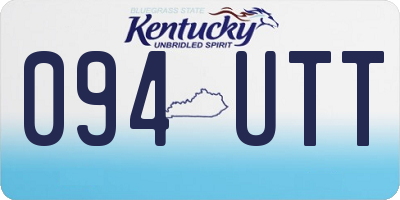 KY license plate 094UTT