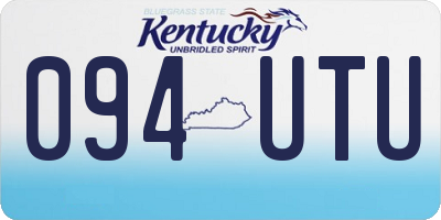KY license plate 094UTU
