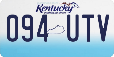 KY license plate 094UTV