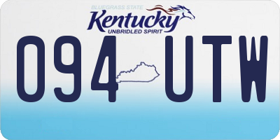 KY license plate 094UTW