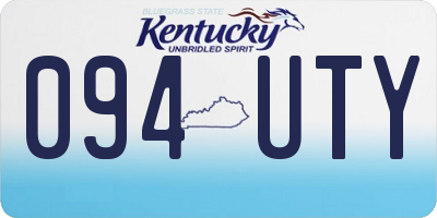 KY license plate 094UTY