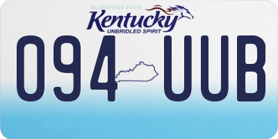 KY license plate 094UUB