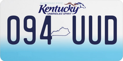 KY license plate 094UUD