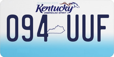 KY license plate 094UUF