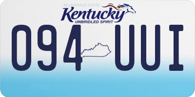 KY license plate 094UUI