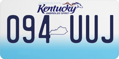 KY license plate 094UUJ