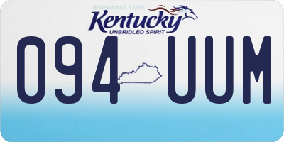 KY license plate 094UUM